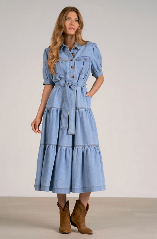 Blue Jean Midi Dress