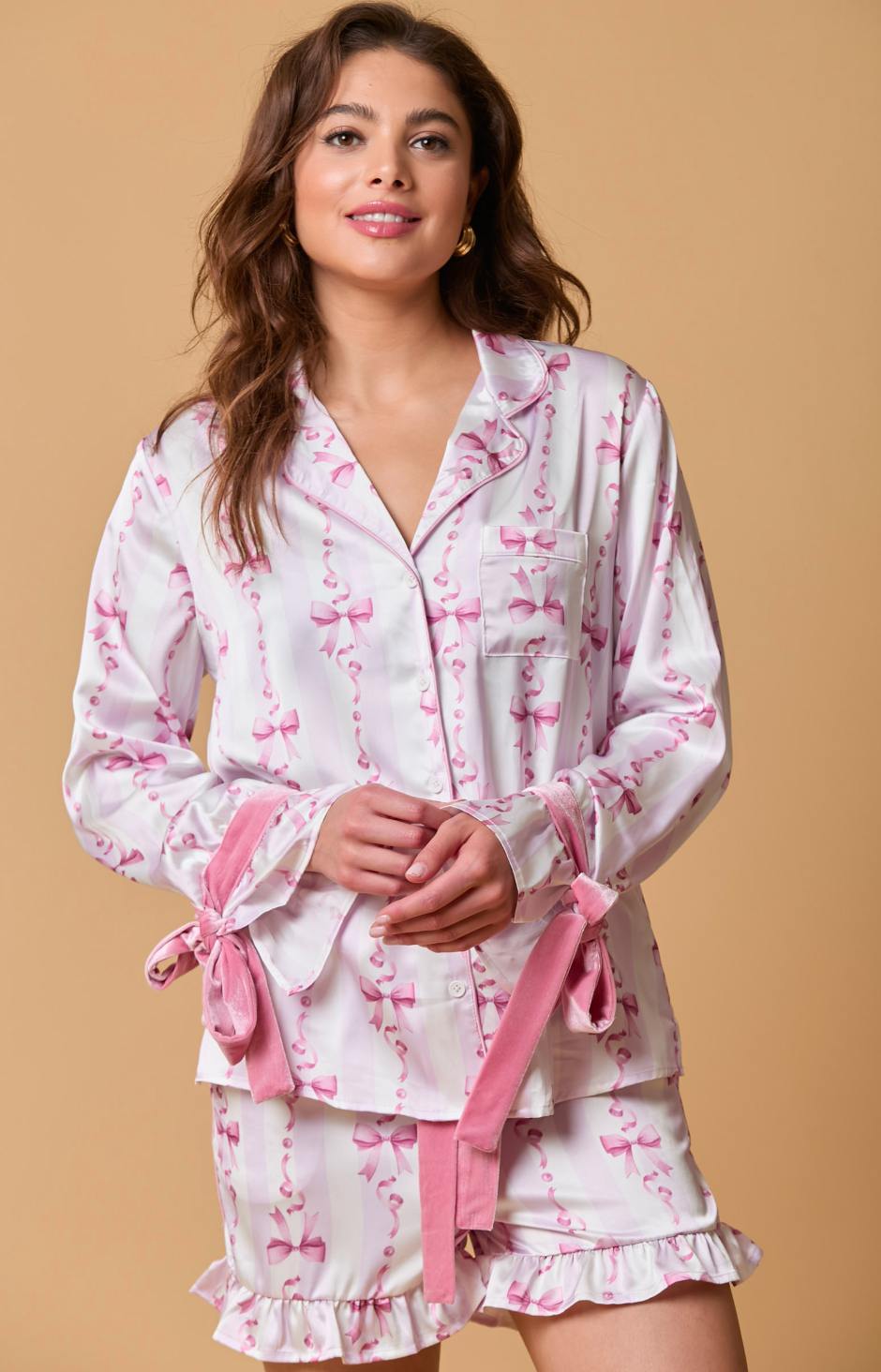 Satin Bow PJ Set