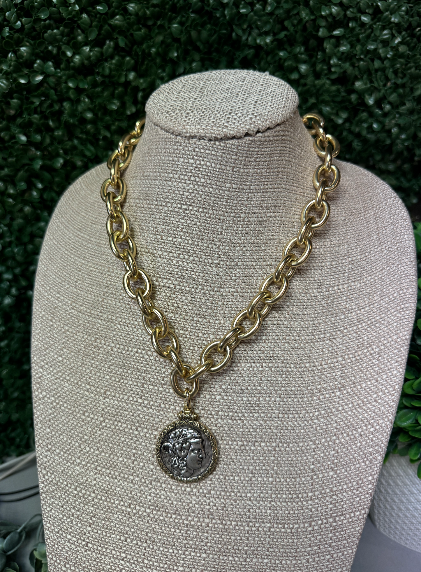 Gold Chain Coin Necklace