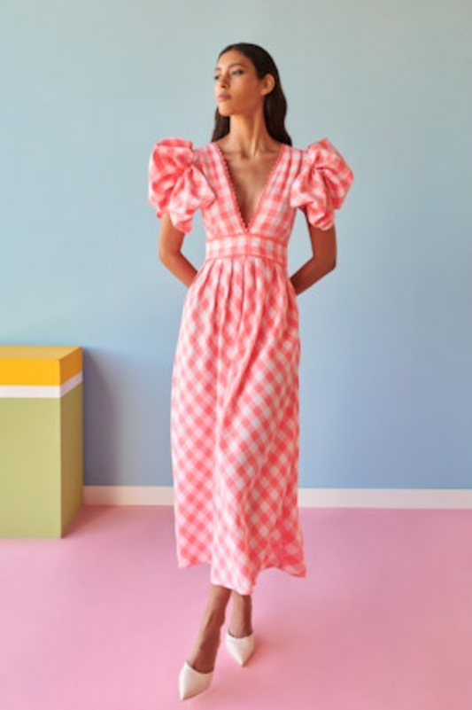 Curazao Vichy Maxi Dress