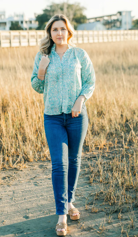 Sage Blouse | Ethereal Blue