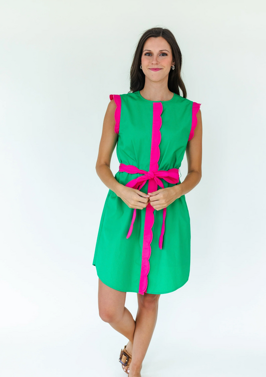 Vivian Dress - Bright Green