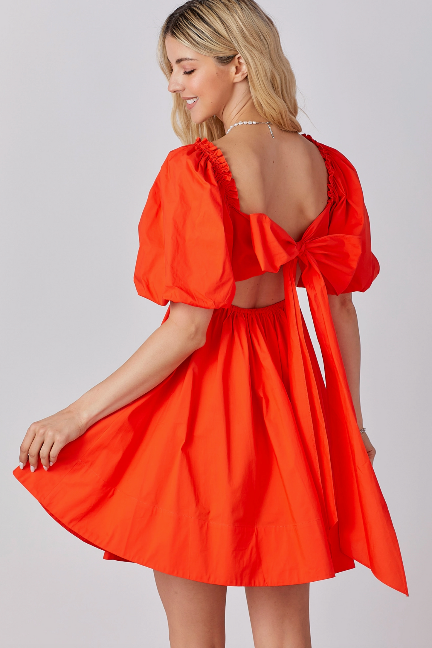 Game Day Bow Back Mini Dress