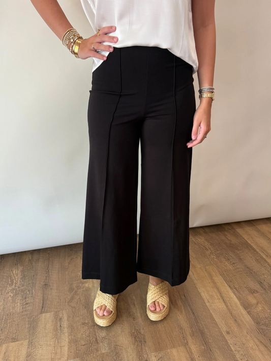 High Rise Flare Leg Ponte Pant