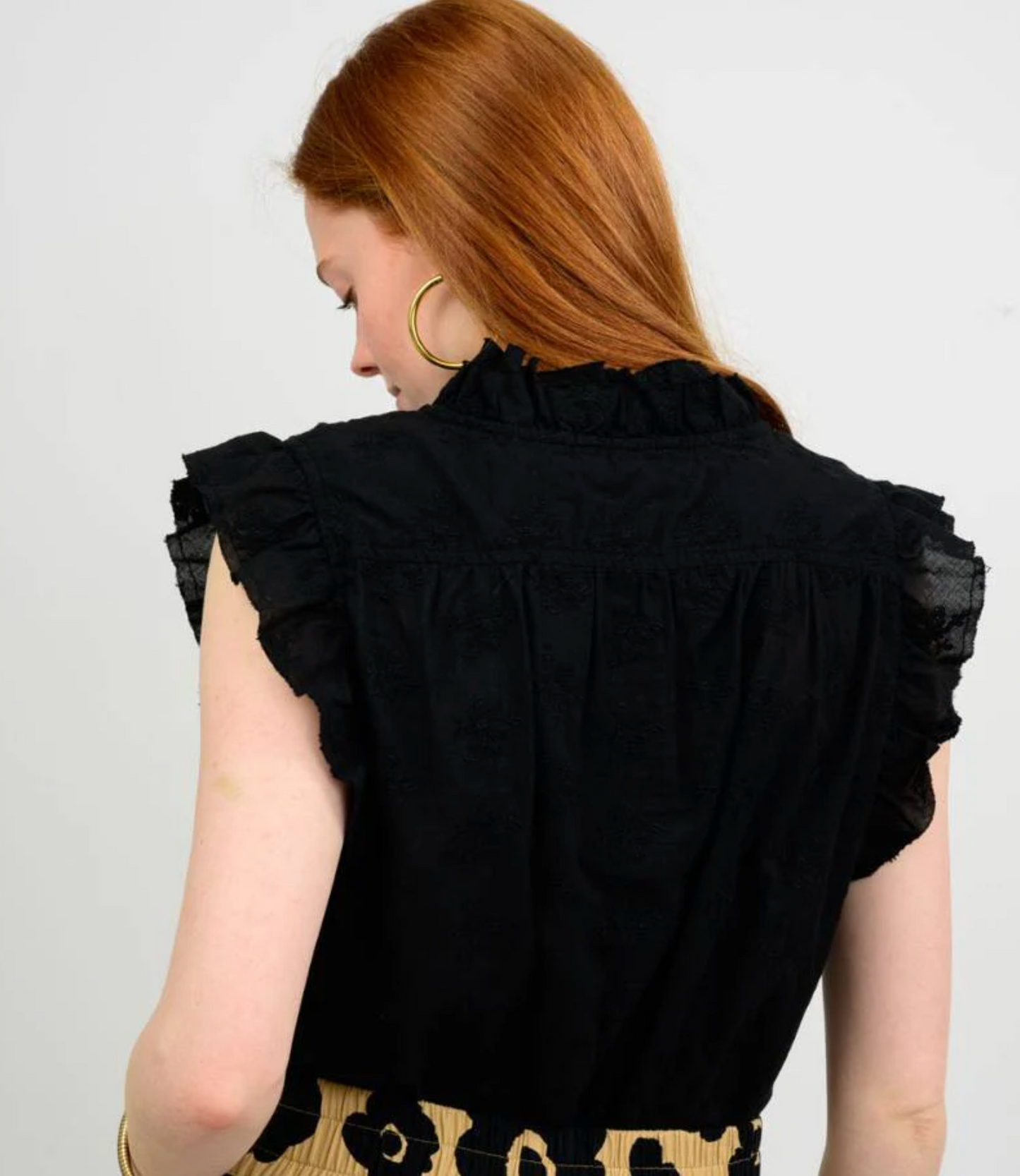 Eyelet Ruffled Top