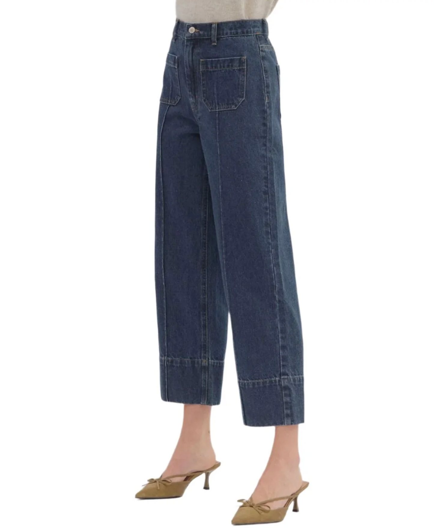 Wide Leg Cropped Pant