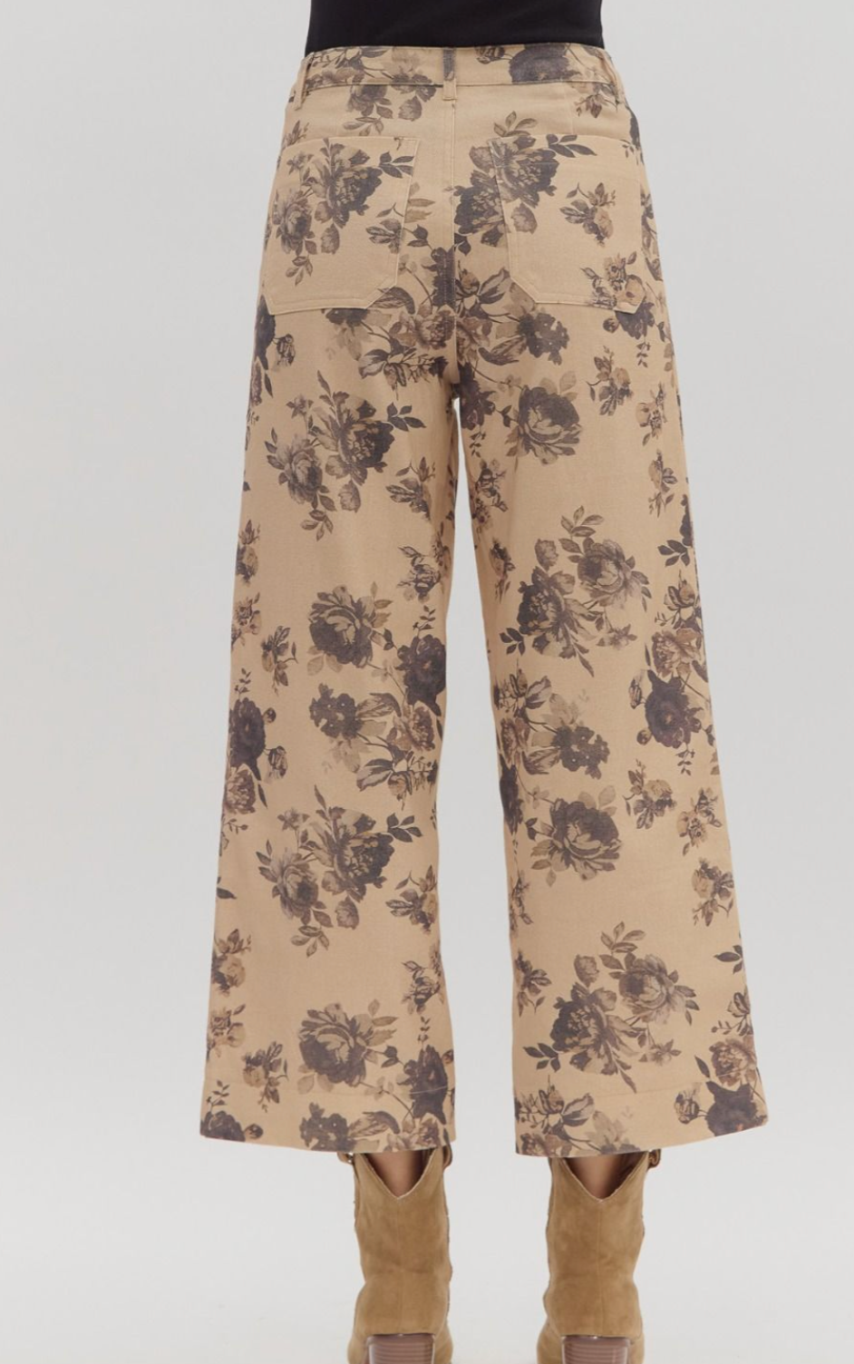 Floral Mid Ride Cropped Pants