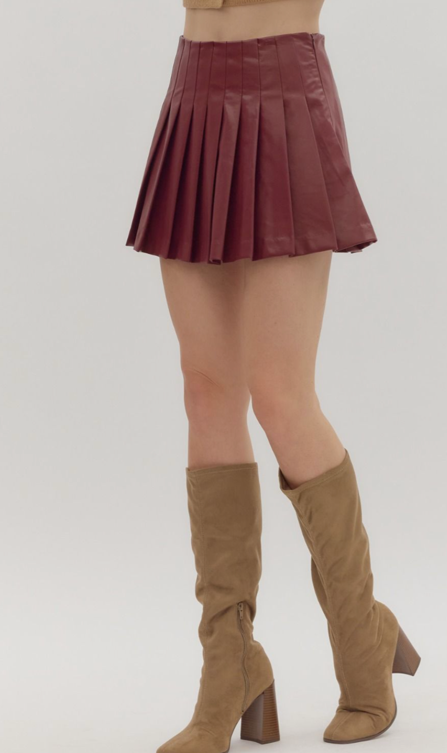 Faux Leather Mini Skirt