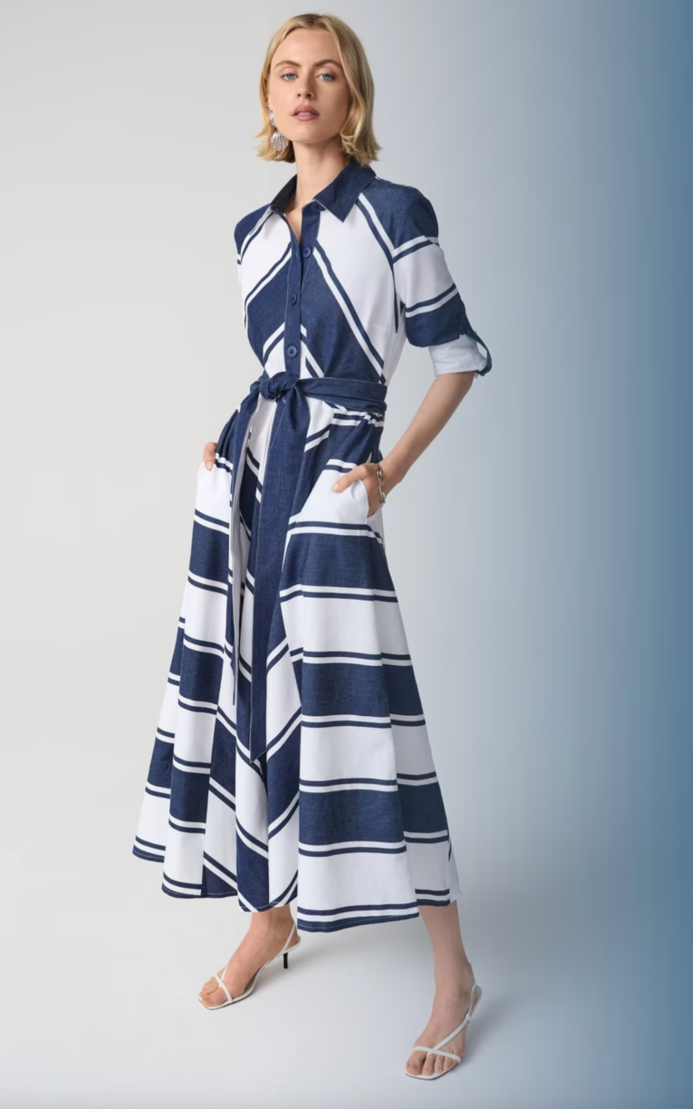 Casual Striped Maxi Dress Style 261936