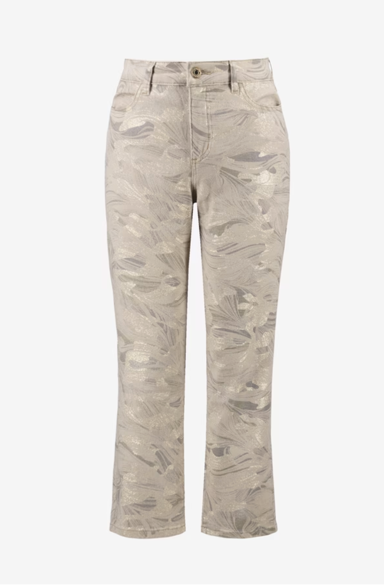 Slim Cropped Floral Trousers Style 261959