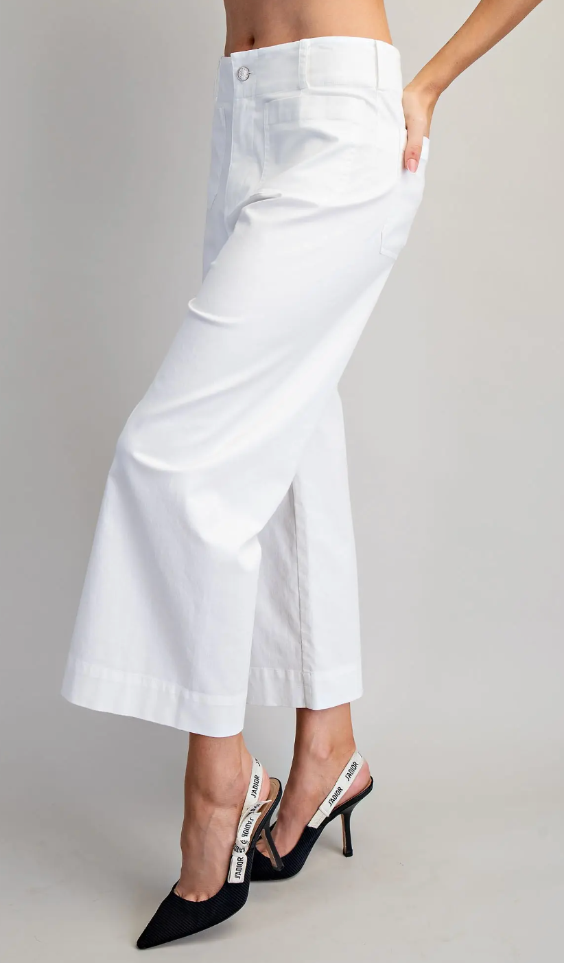 Solid Straight Leg Pants 14811