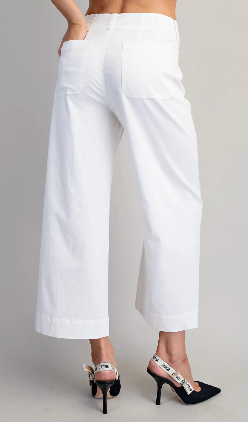 Solid Straight Leg Pants 14811
