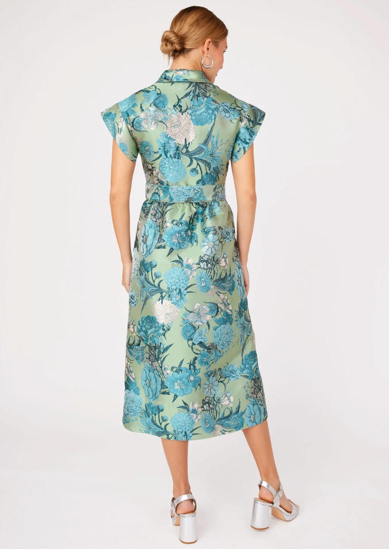 Harper Dress Sage Mum Jacquard