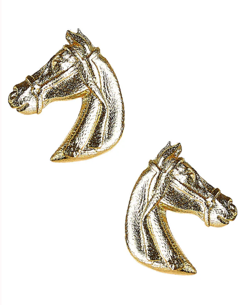 Horsehead Gold Studs