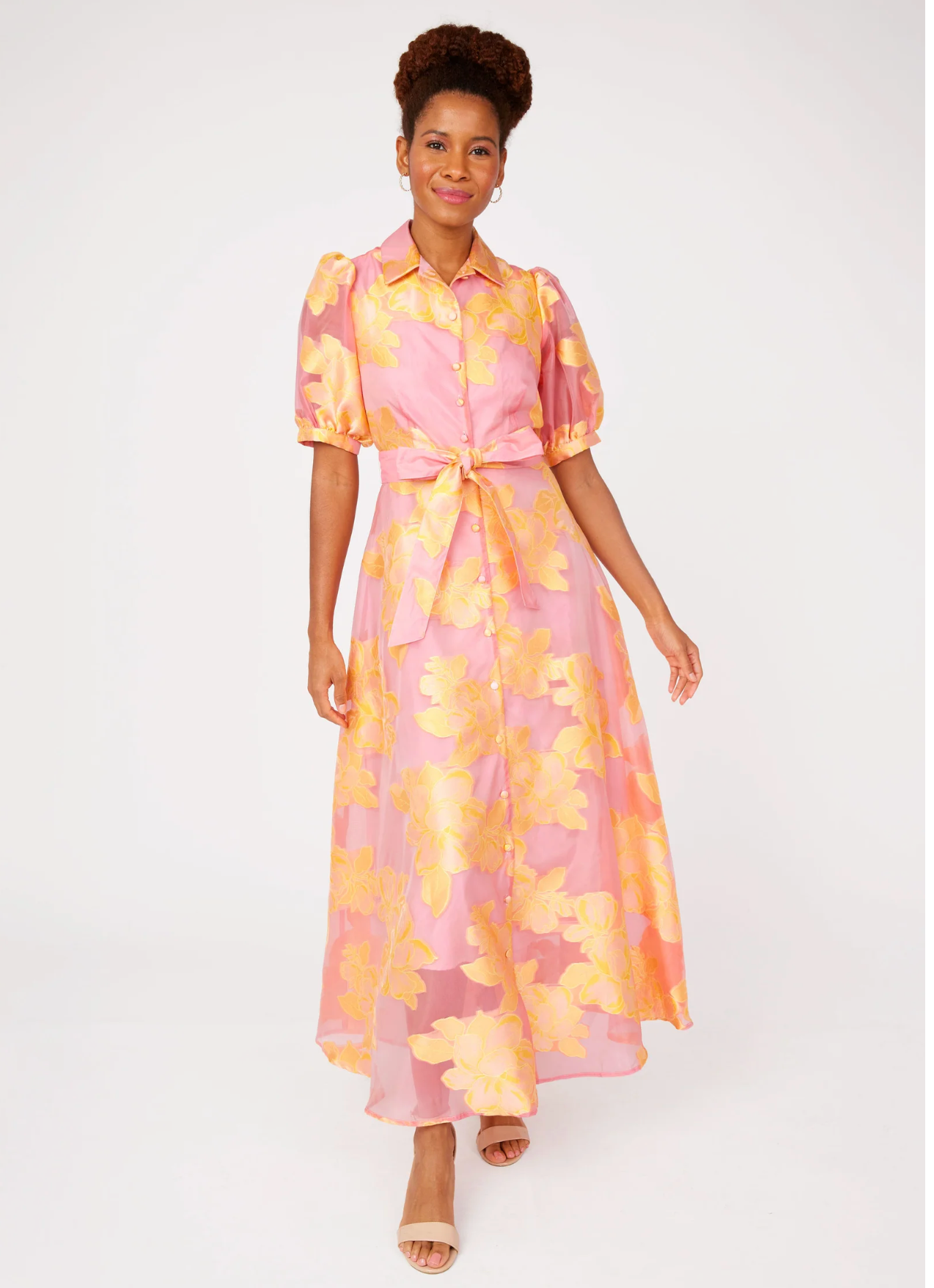 Charlotte Gown Sorbet Peony Organza