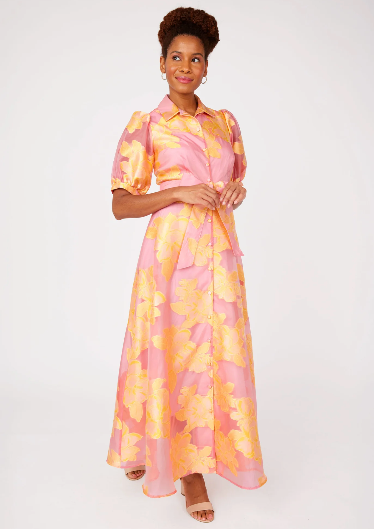 Charlotte Gown Sorbet Peony Organza