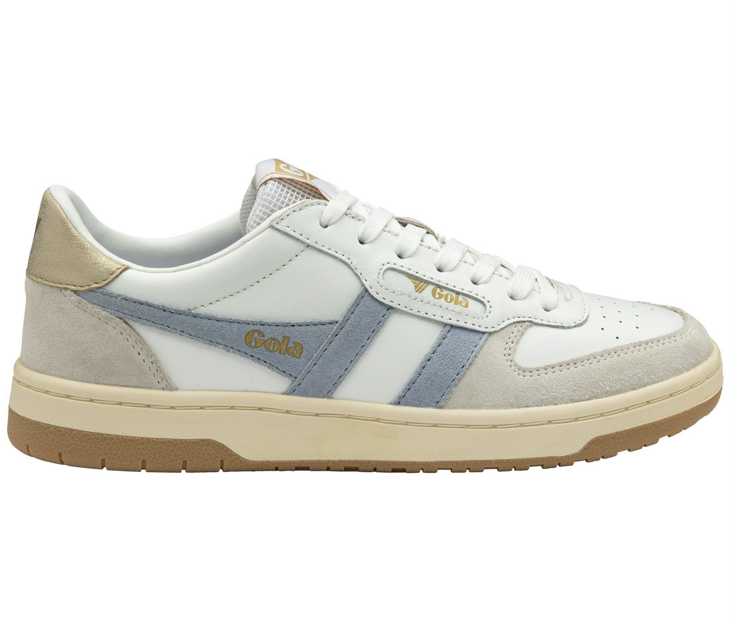 White/Air/Gold | Gola Classics Women's Hawk Sneakers