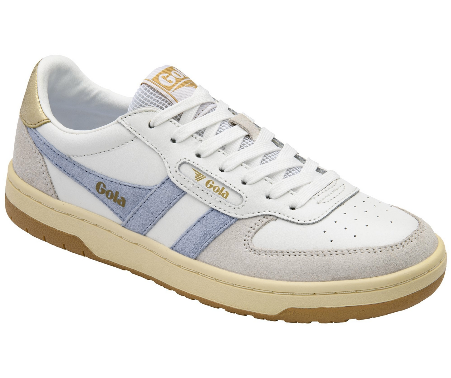 White/Air/Gold | Gola Classics Women's Hawk Sneakers