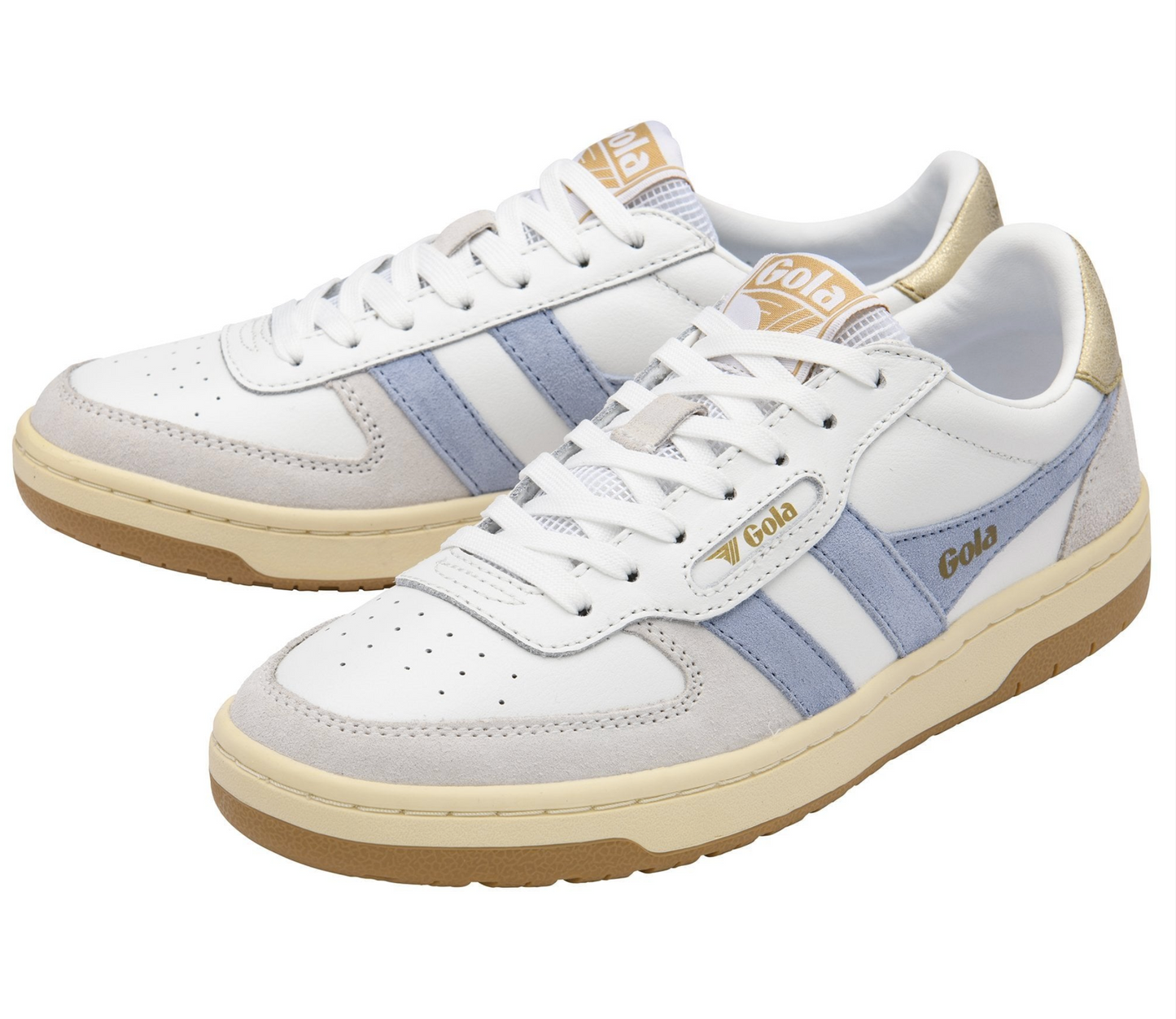 White/Air/Gold | Gola Classics Women's Hawk Sneakers