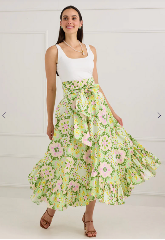 The Dalia Skirt Dress | Green Clover Canvas