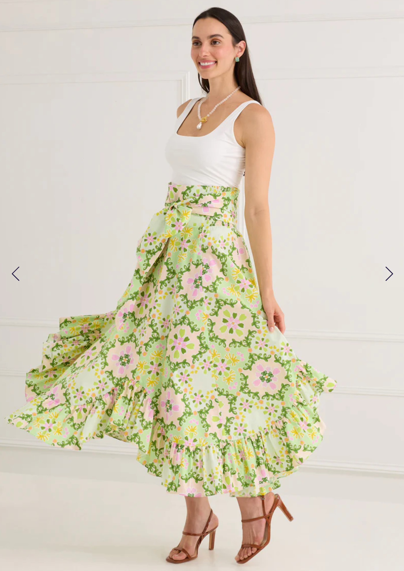 The Dalia Skirt Dress | Green Clover Canvas