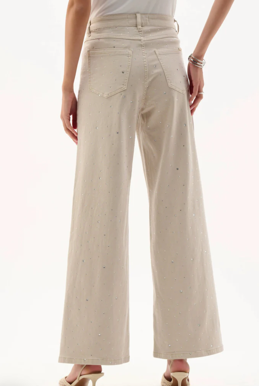 Rhinestone Wide Leg Jeans
