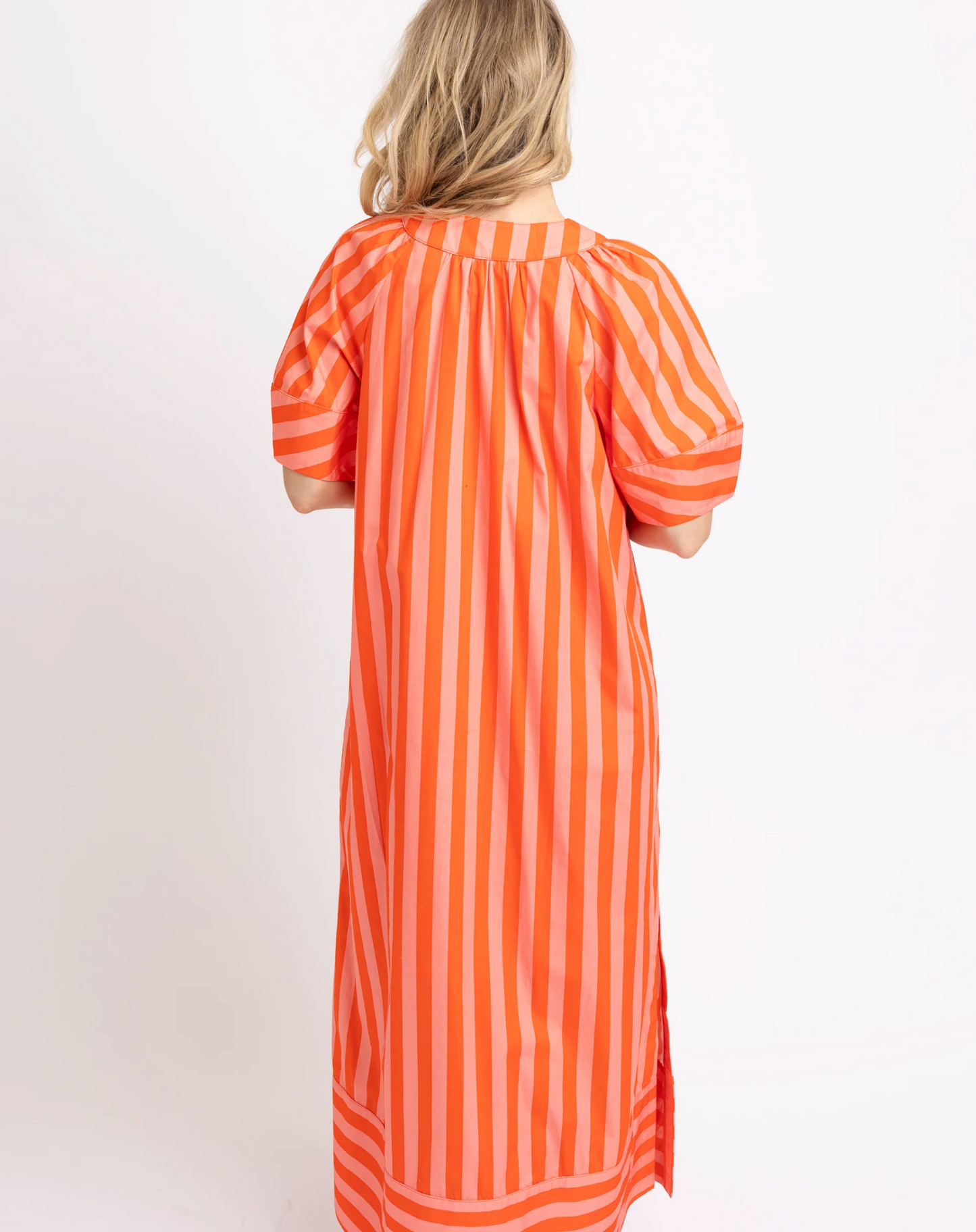 Stripe Vneck Signature Maxi Dress