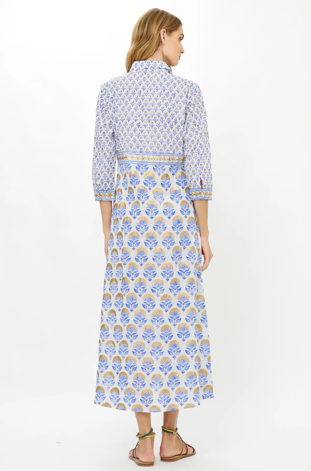 Shirt Dress Maxi- Arbor Blue