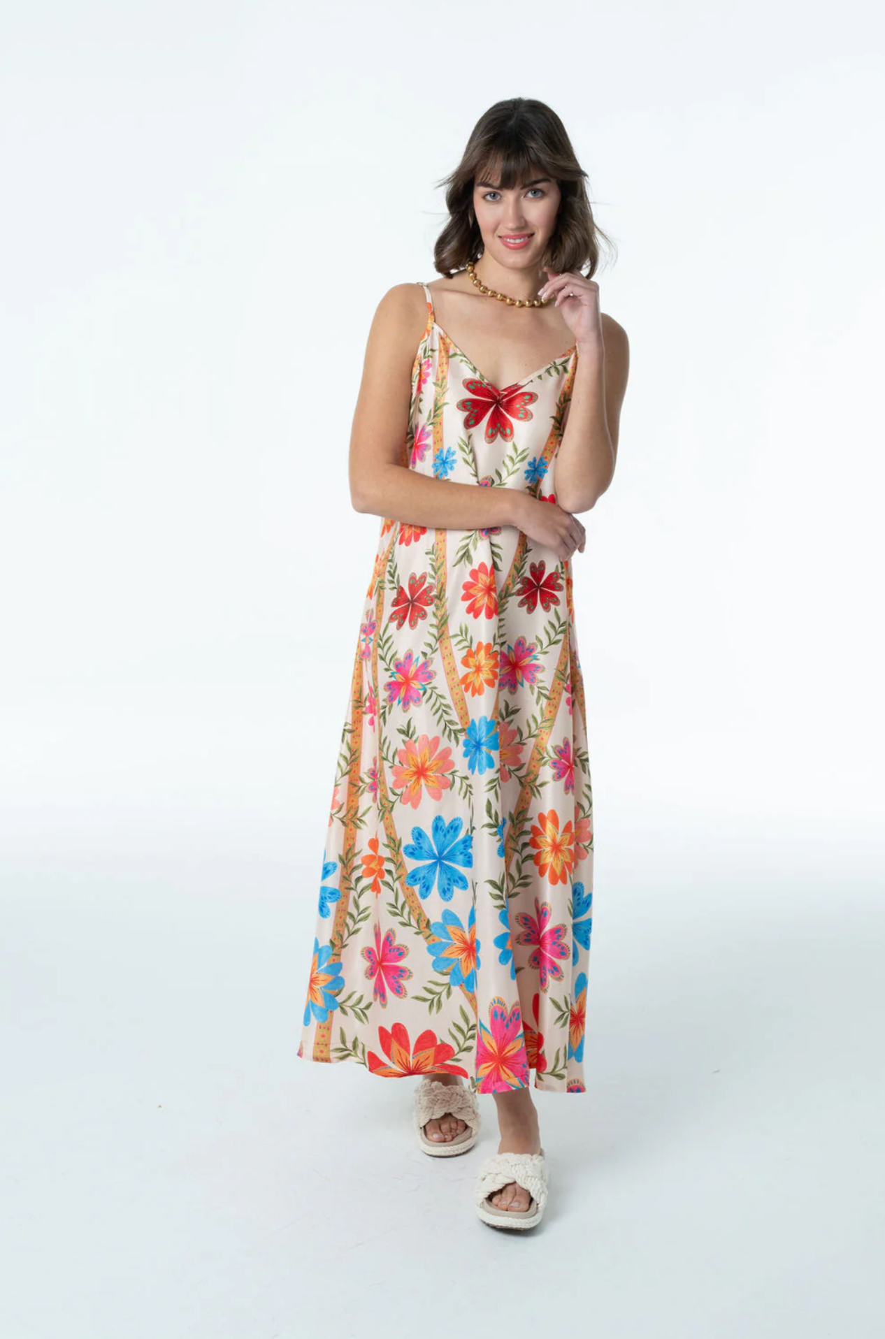 Camille Slip Dress | Cream