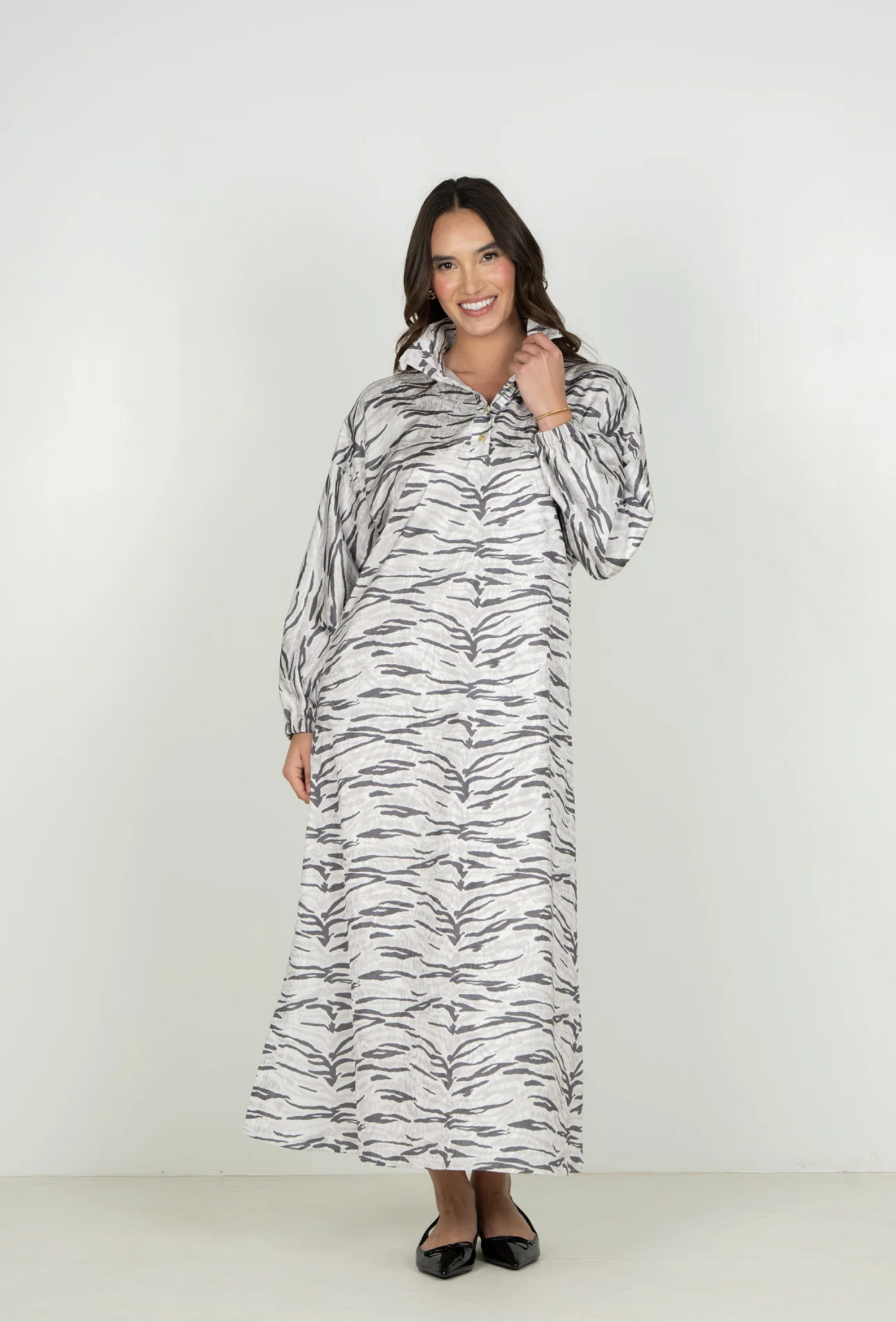 The Long Sleeve Poppy Maxi | Wild Marble