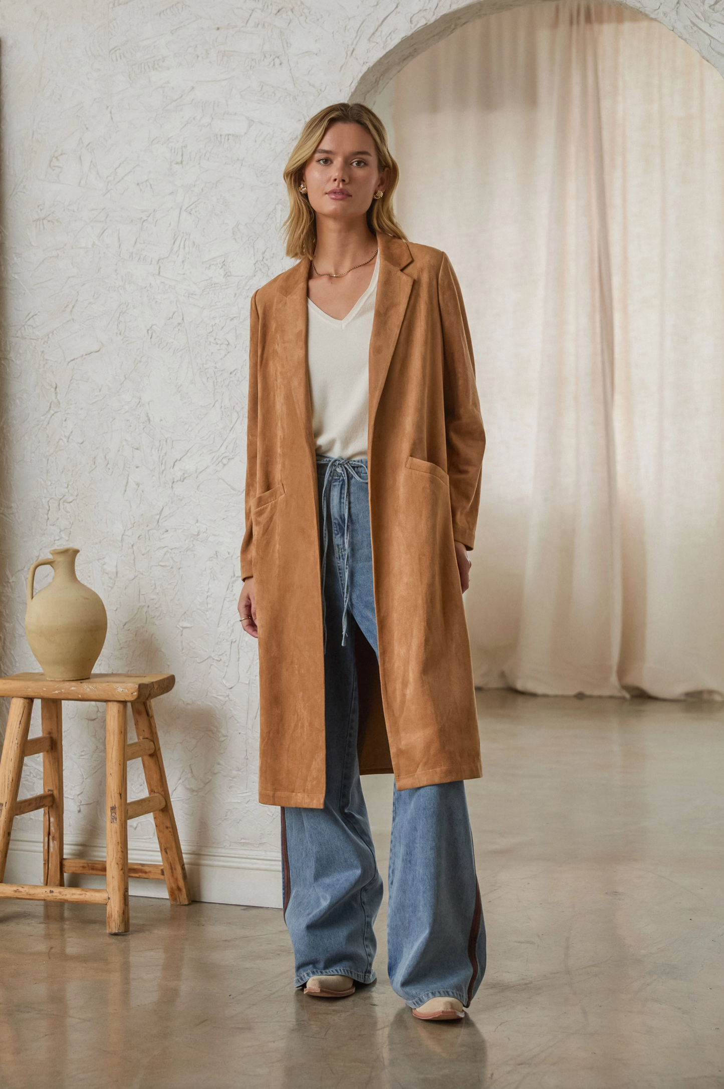 Charlean Vegan Suede Duster