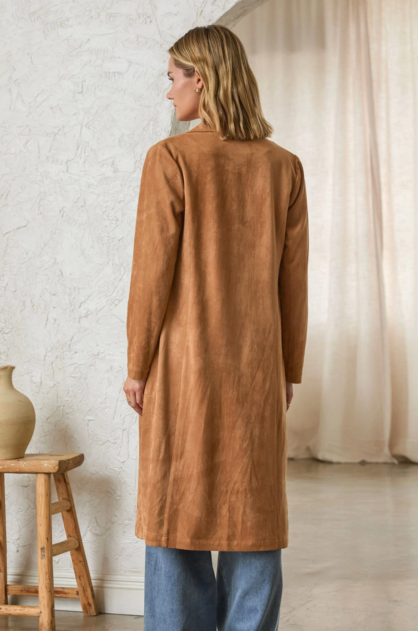 Charlean Vegan Suede Duster
