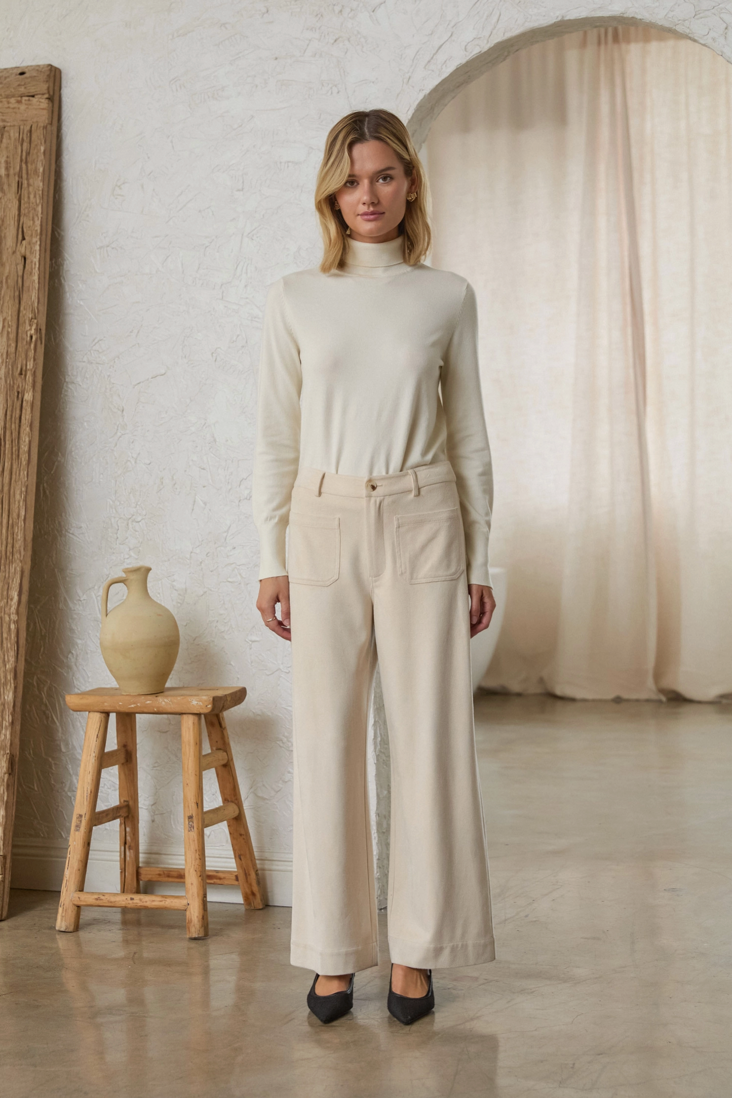 Charlean Vegan Suede Wide Leg Pants