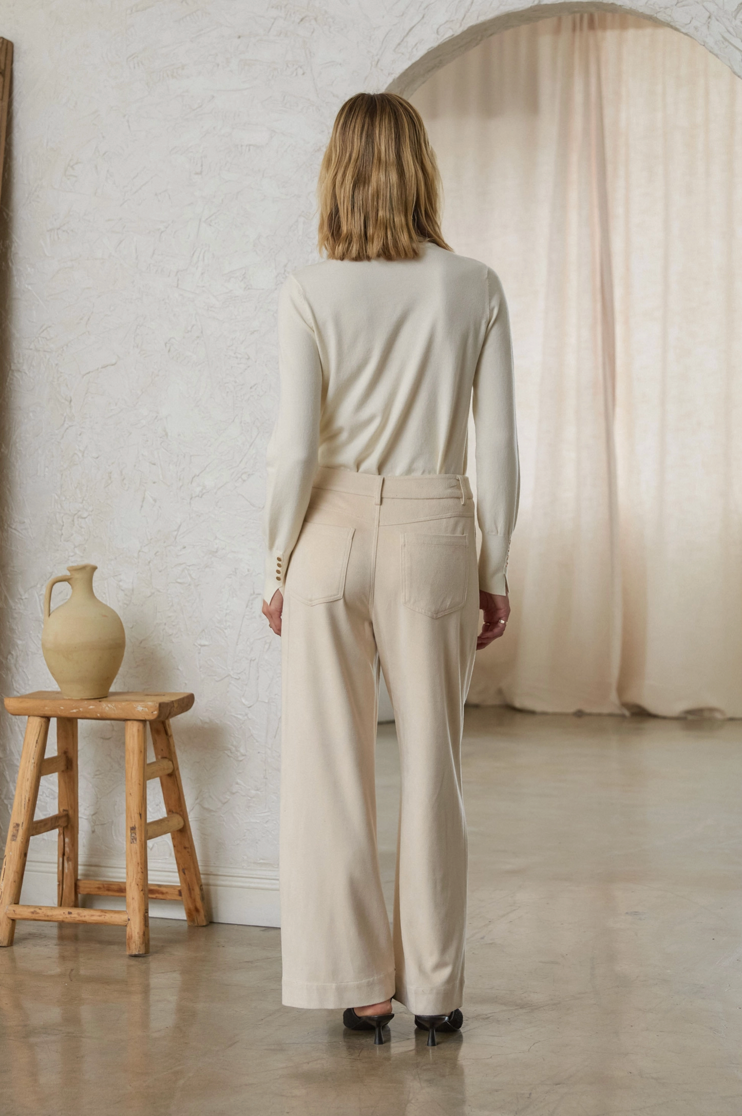 Charlean Vegan Suede Wide Leg Pants