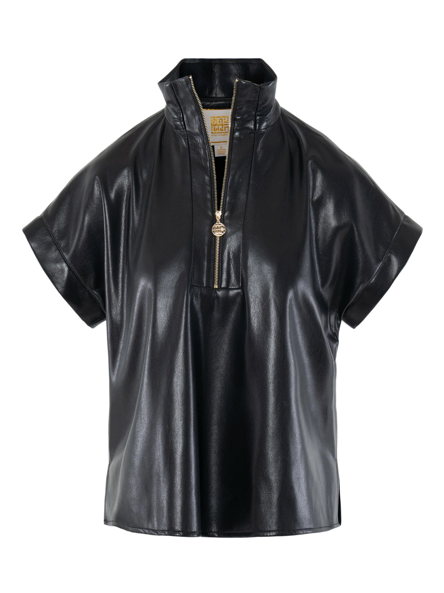 Poppy Pullover | Black Vegan Leather