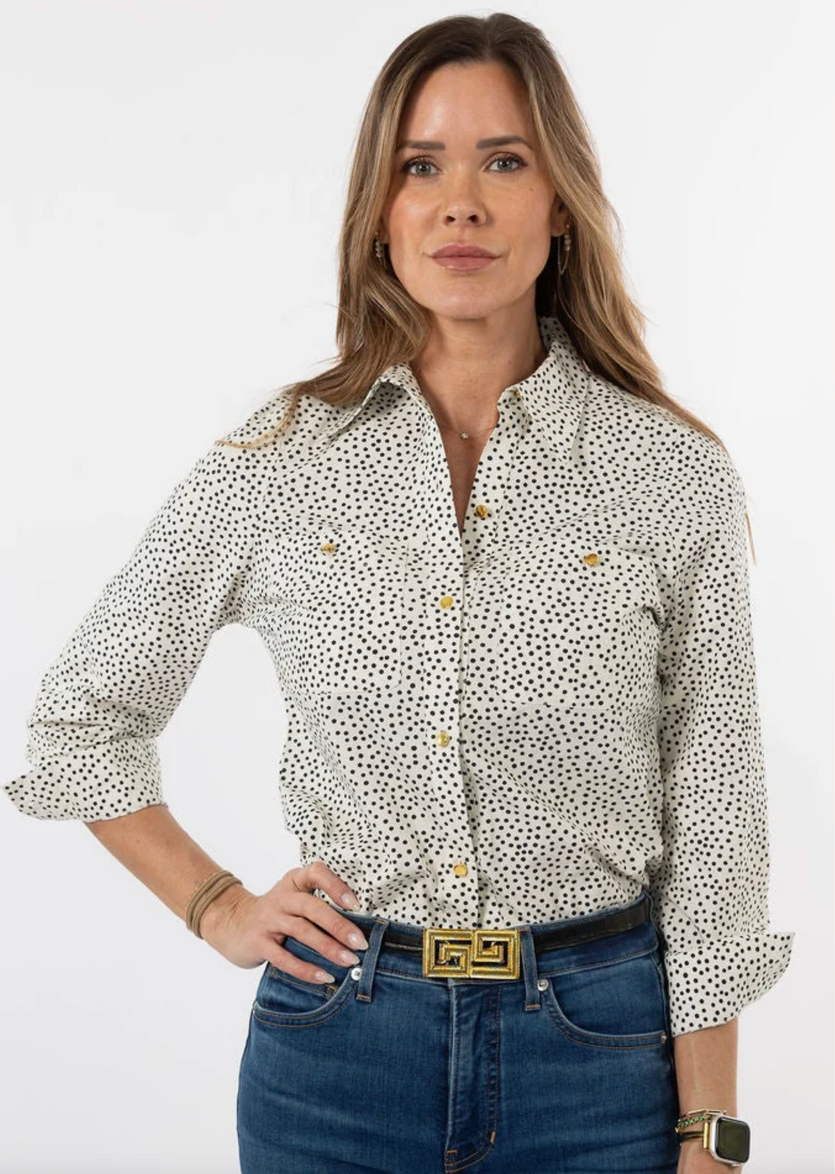 Button Down - Black Pinpoints