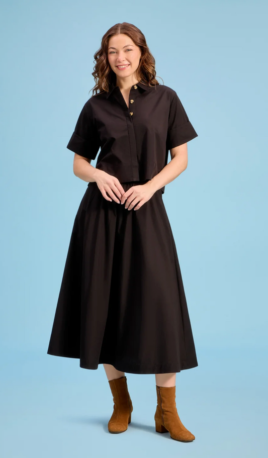 Club Pavilion Skirt Set, Black