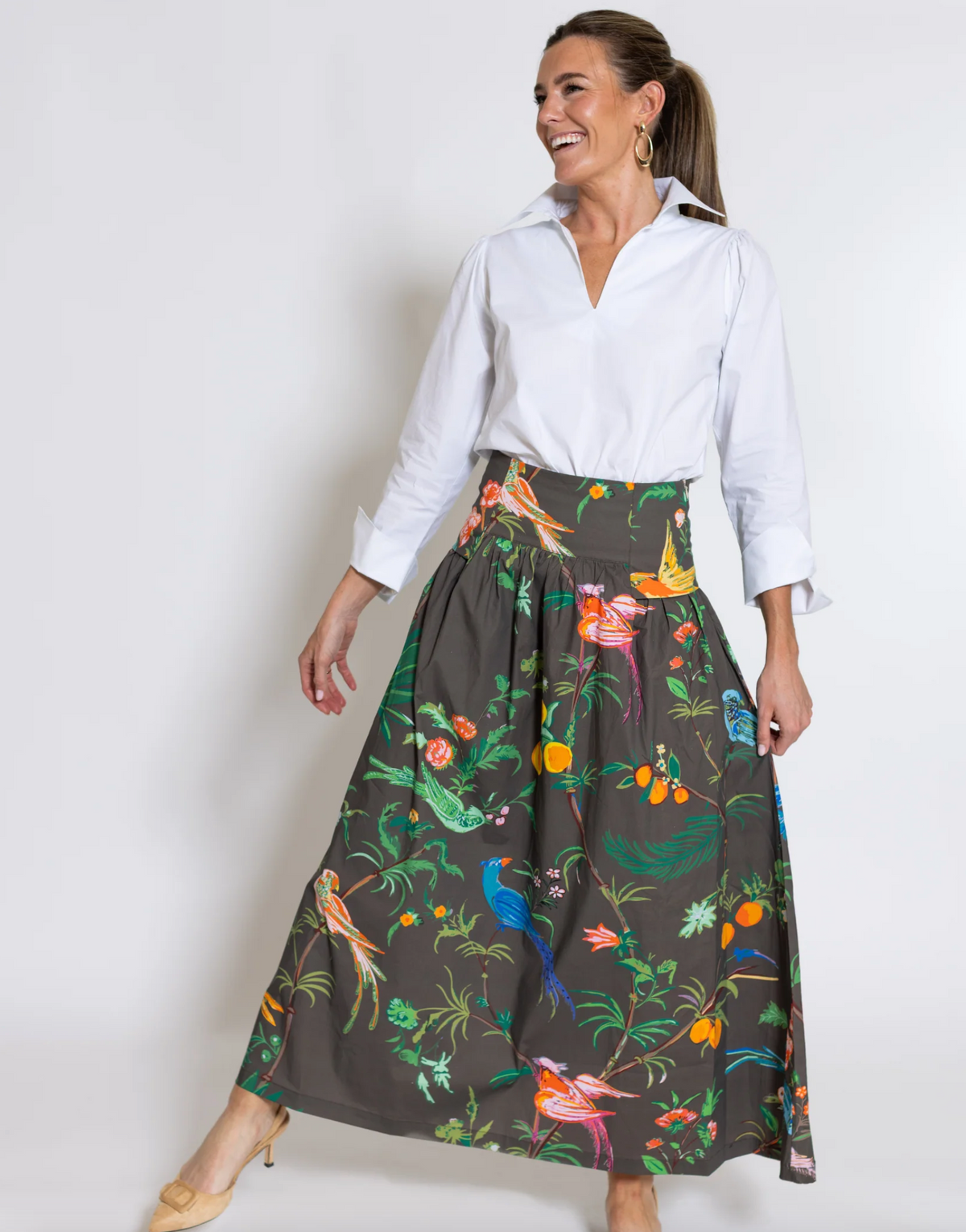 Feather Frolic© Sadie Drop Waist Maxi Skirt