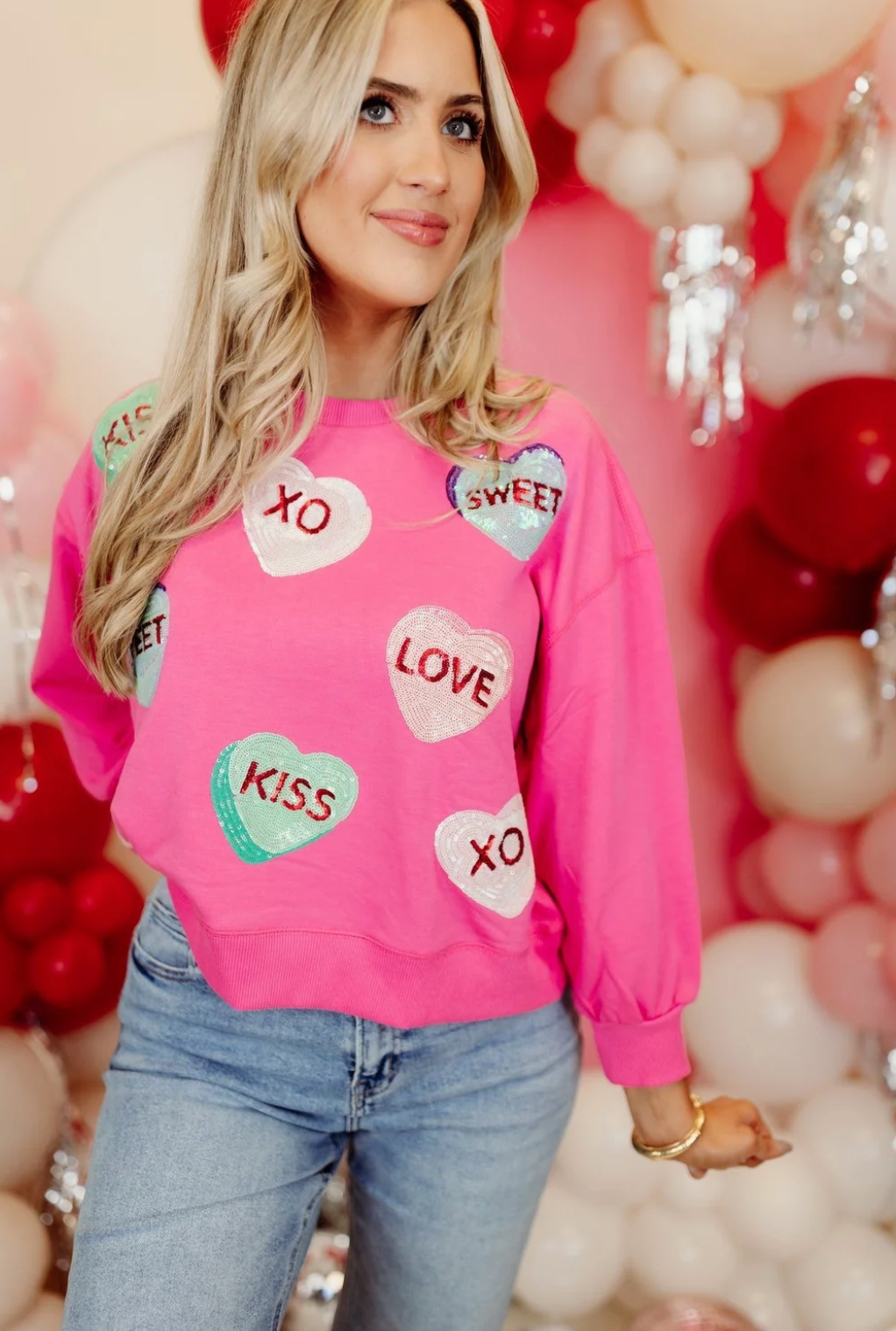 Millie Candy Hearts Sweatshirt