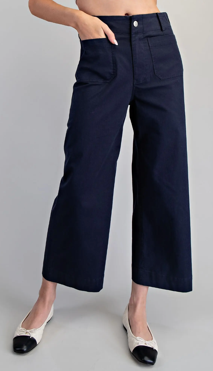 Solid Straight Leg Pants 14811