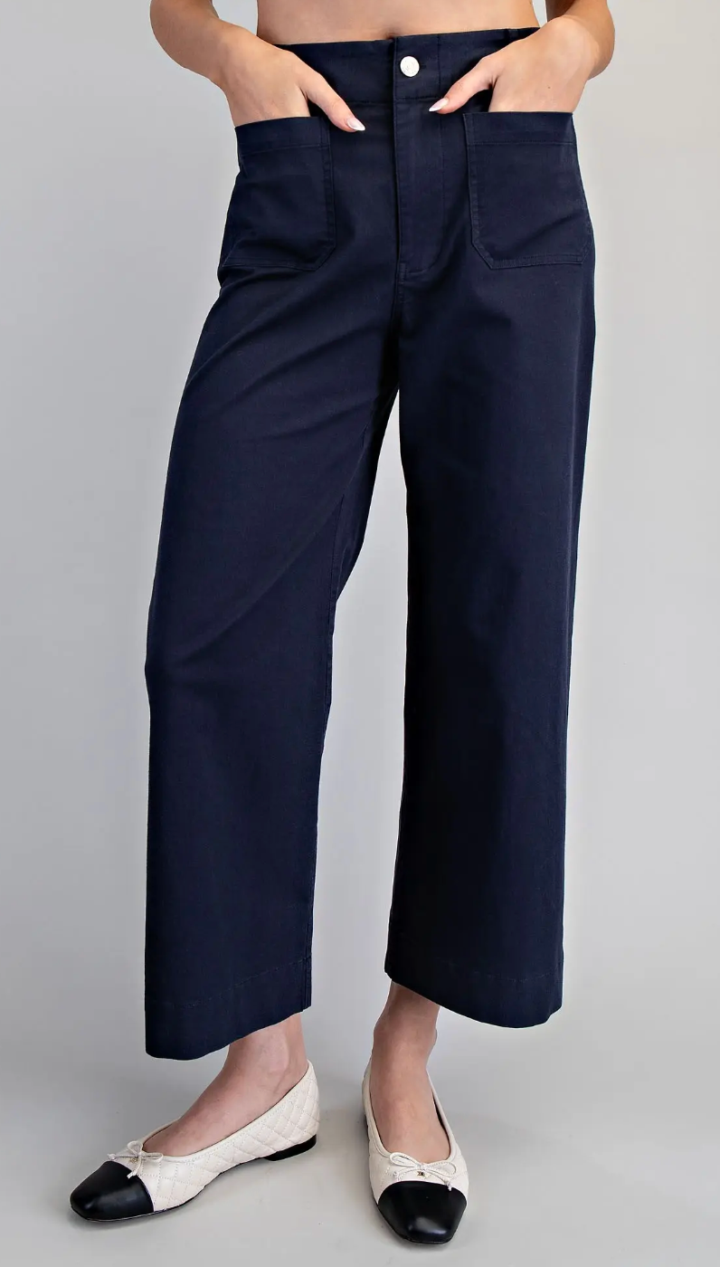 Solid Straight Leg Pants 14811