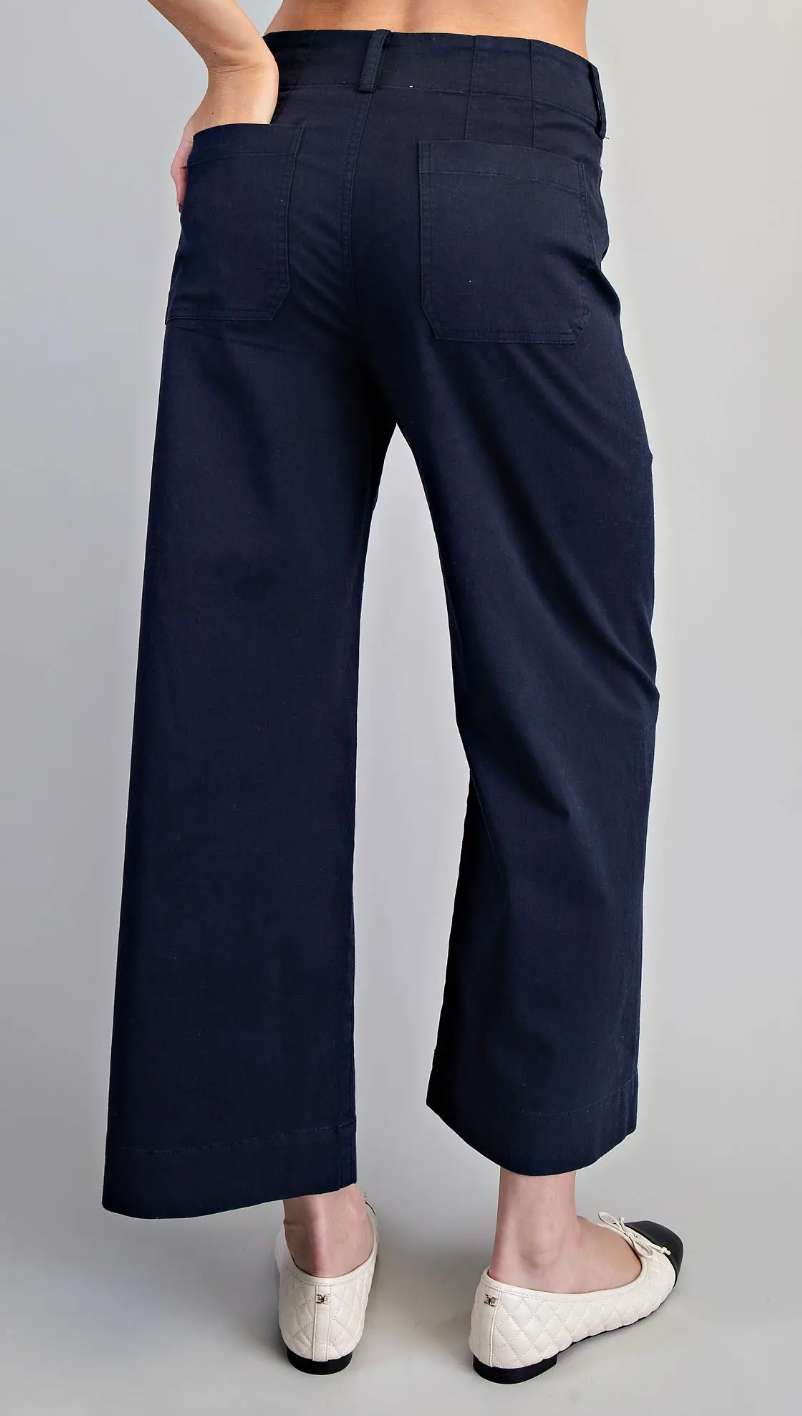 Solid Straight Leg Pants 14811
