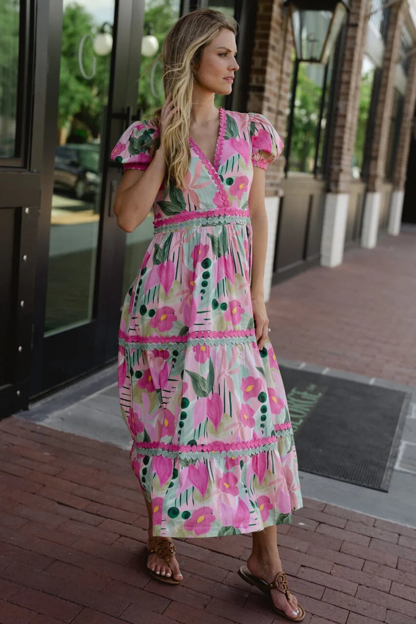 Gigi Maxi Dress Pink and Gold Market Gigi Maxi Dress Pink and Gold Market