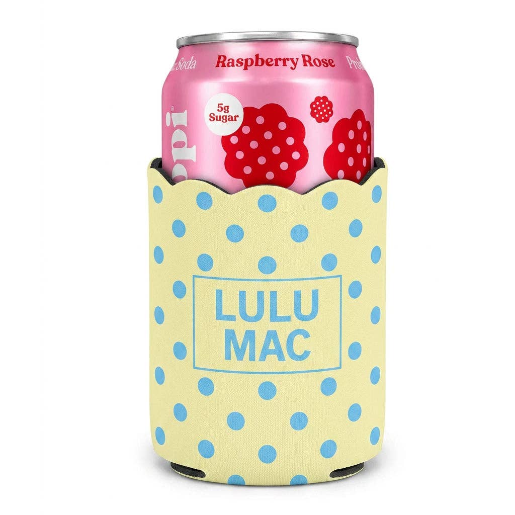 LM-KZ-1001 Yellow/Blue Dot Koozie LULU MAC