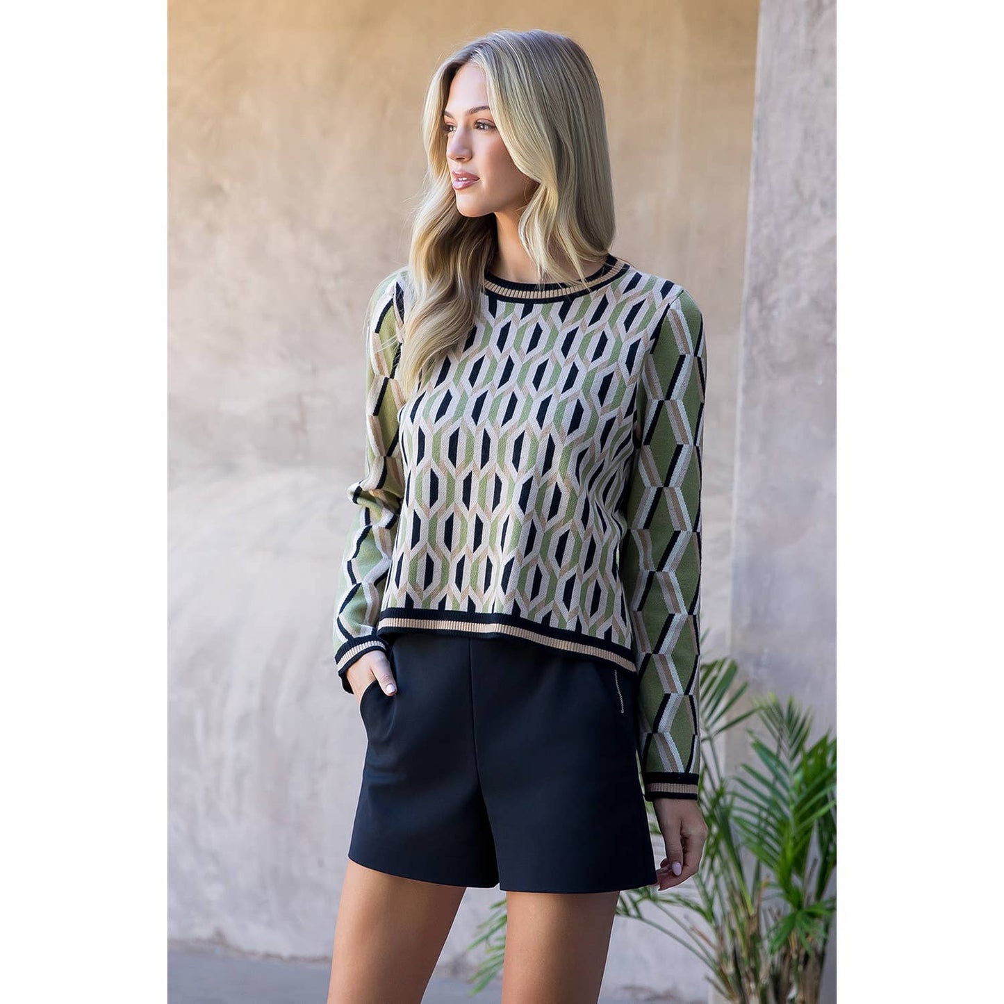 Pattern Knitted Sweater