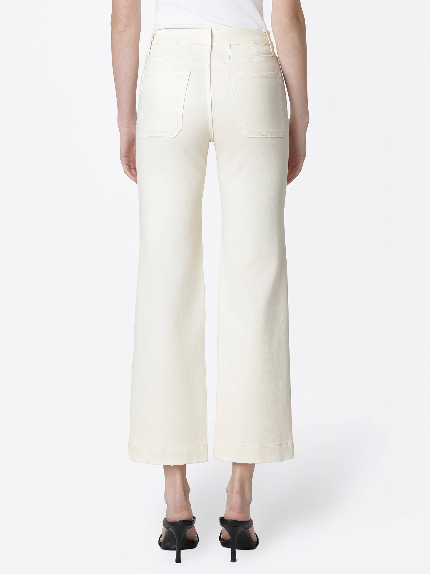 HIGH RISE PATCH POCKET NATURAL SLIM WIDE JEANS T7368NTR