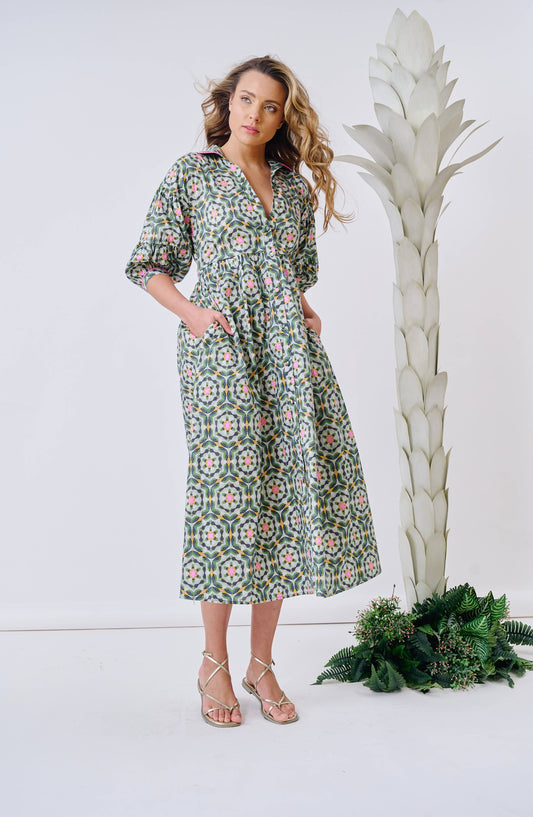 Penne Dress - Morehead Blue