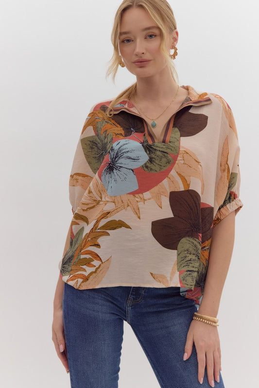 Sunset Blossom Relaxed Top