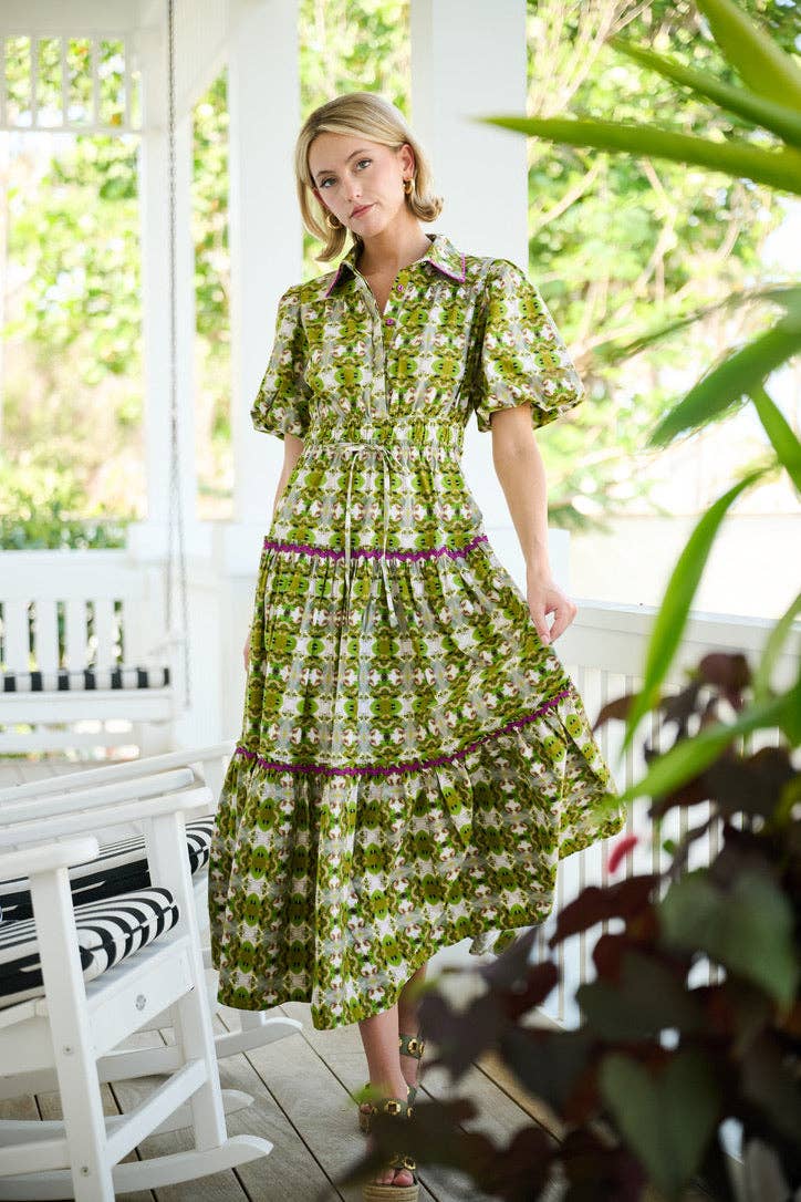 Banyan Puff Sleeve Dress - Camo