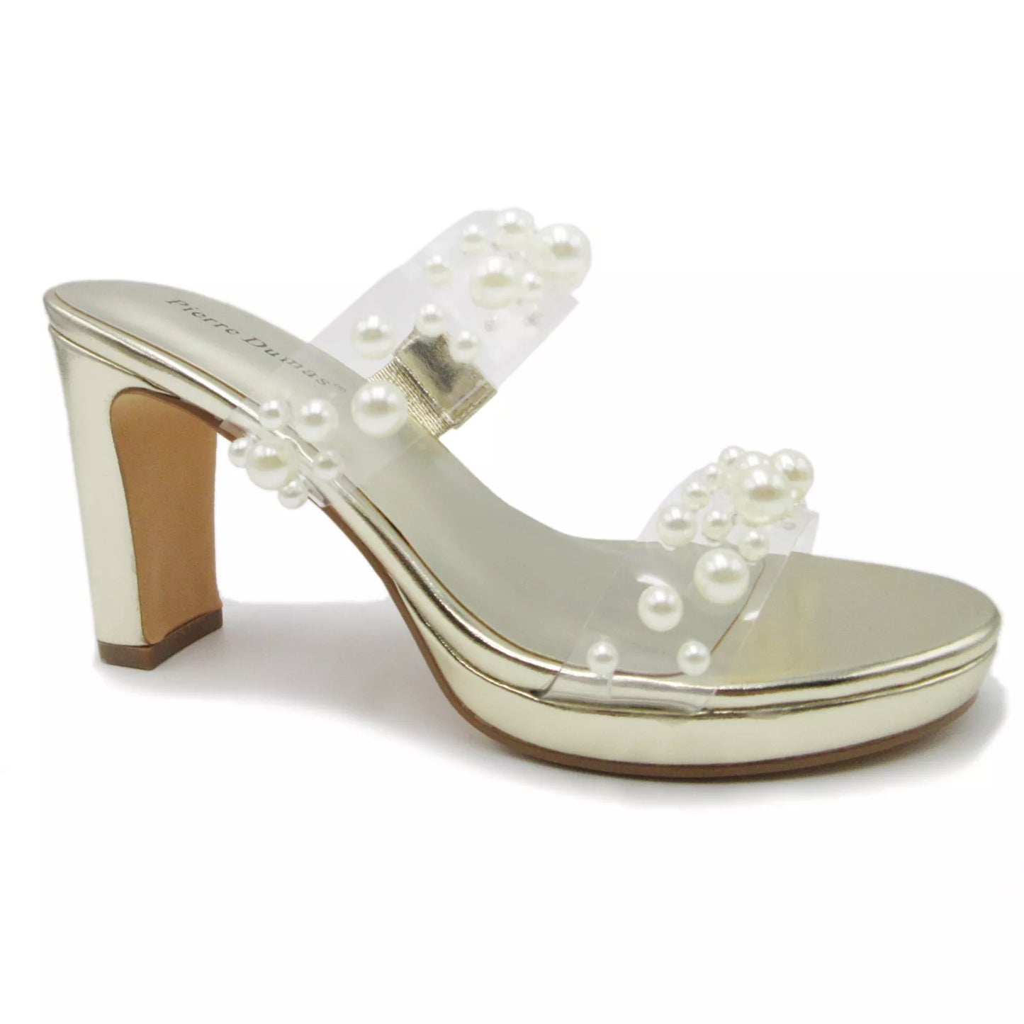 PD Gold Heels W/ Pearl Straps